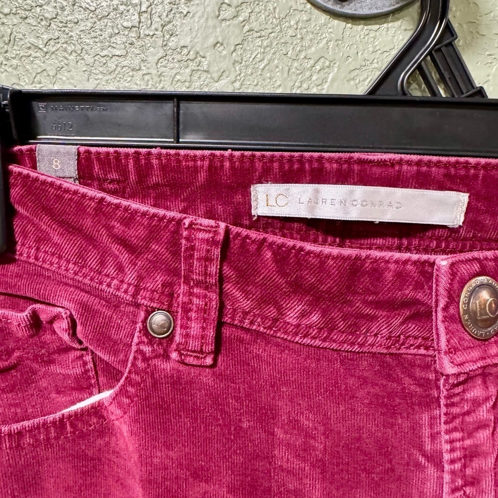 LC Lauren Conrad Fuchsia Corduroy Pants - Picture 2 of 3
